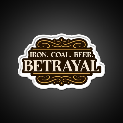 Betrayal Iron Coal Beer Brass Boardgame Beer Bar Decor Led Neon Sign Rgb Color - LED neon sign view 11