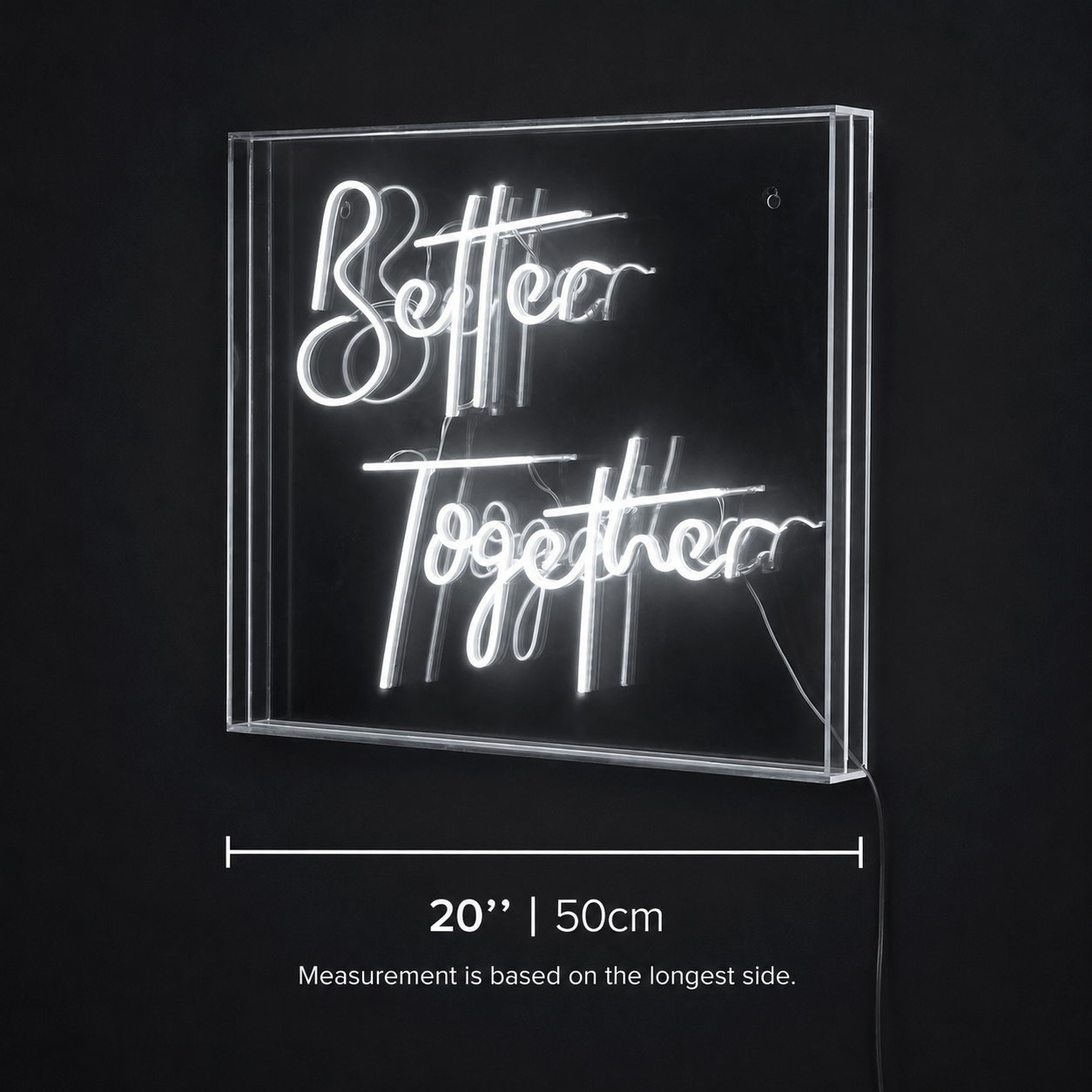Better Together Acrylic LED Neon Sign - 04 Size Image
