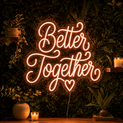Better Together Cursive LED Neon Sign Wall Neon Sign - Shineneon