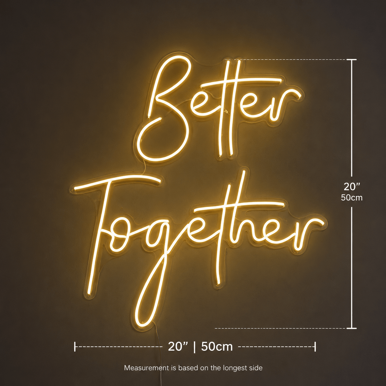 Better Together Cursive Room Decor LED Neon Sign - Shineneon