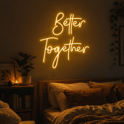Better Together Cursive Room Decor LED Neon Sign Wall Neon Sign - Shineneon