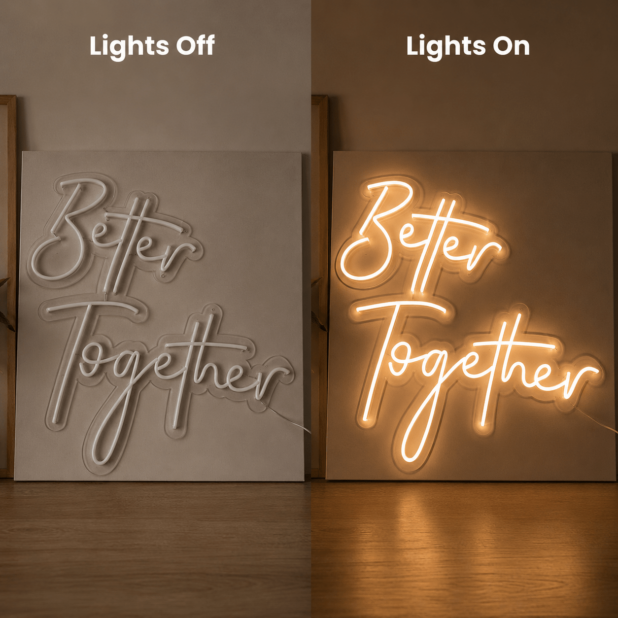 Better Together Cursive Wall Light LED Neon Sign - Shineneon