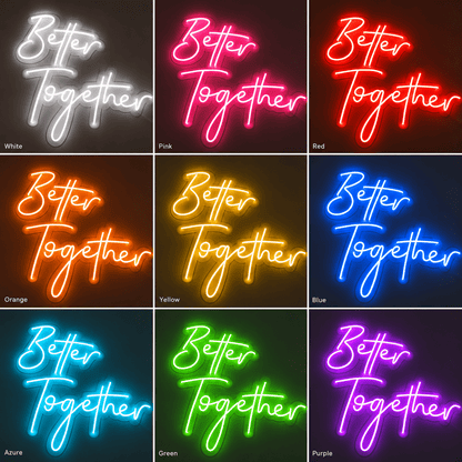 Better Together Cursive Wall Light LED Neon Sign Wall Neon Sign - Shineneon