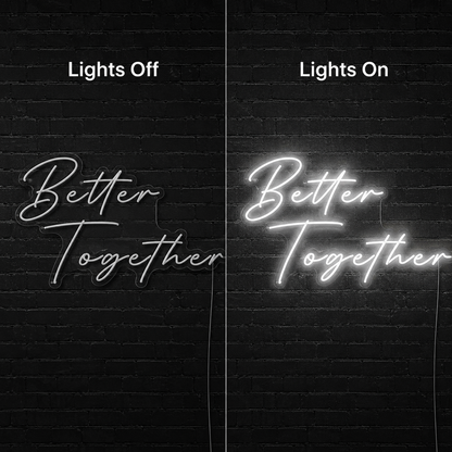 Better Together Dorm Room Decor LED Neon Sign Wall Neon Sign - 06 Day Night Comparison