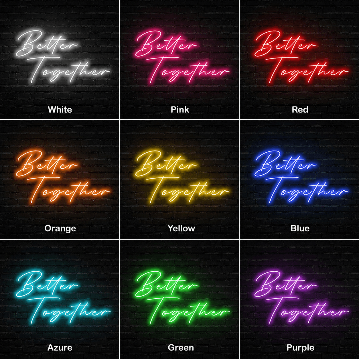 Better Together Dorm Room Decor LED Neon Sign Wall Neon Sign - Shineneon