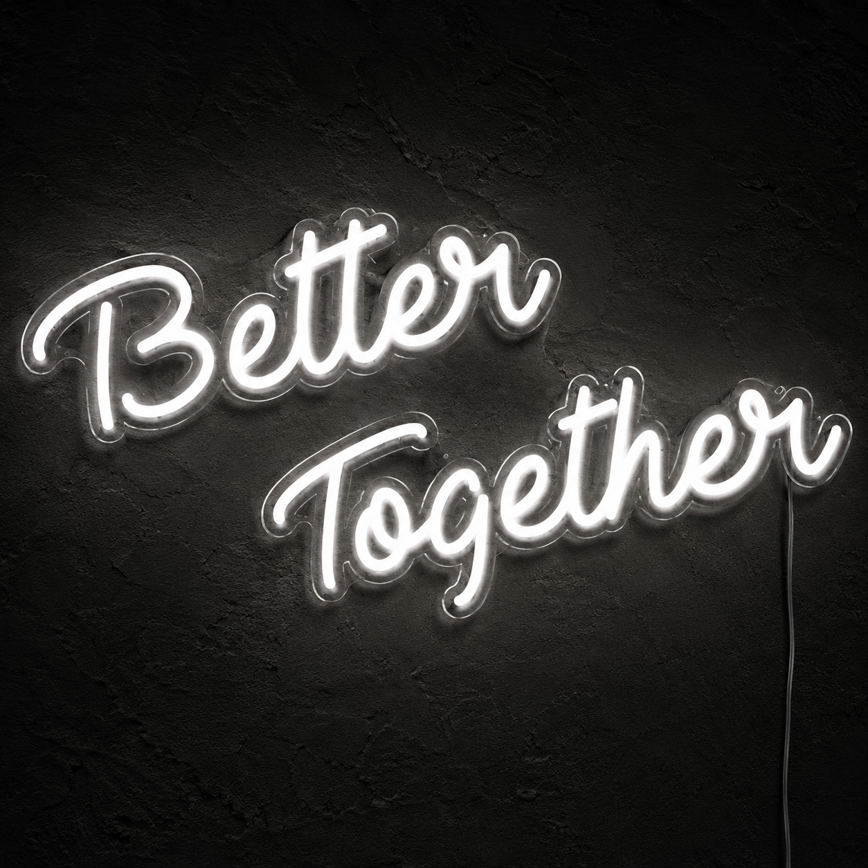 Better Together Handwritten Decor Sign LED Neon Sign - 03 Real Lifestyle Scene