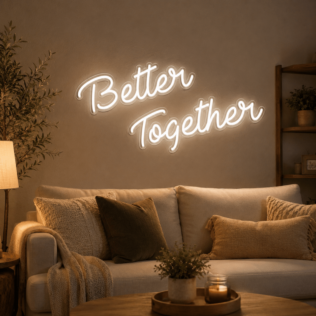 Better Together Handwritten Decor Sign LED Neon Sign - Shineneon