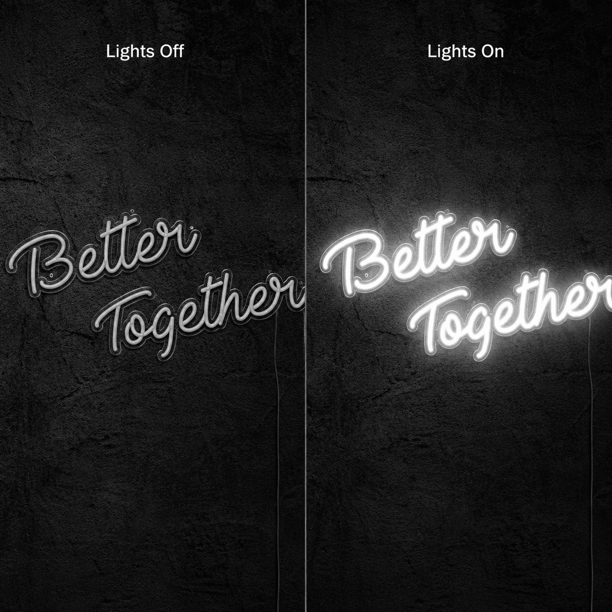 Better Together Handwritten Decor Sign LED Neon Sign - Shineneon