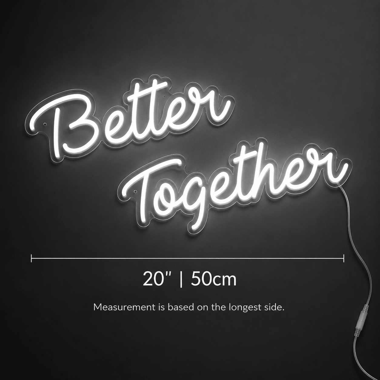Better Together Handwritten Decor Sign LED Neon Sign - Shineneon