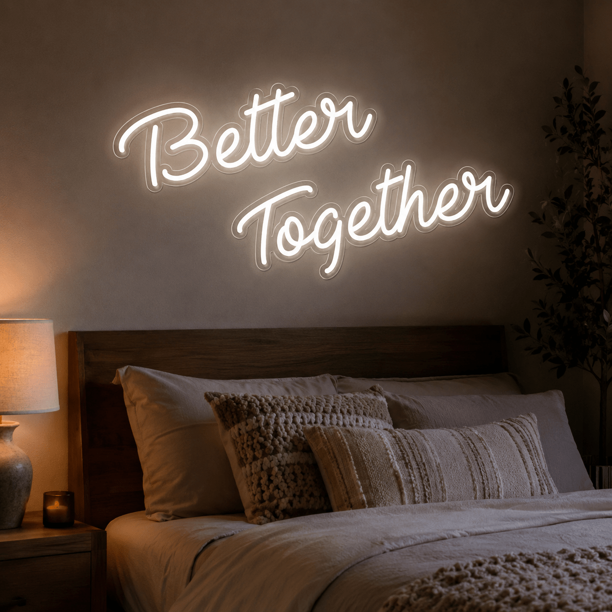 Better Together Handwritten Decor Sign LED Neon Sign Wall Neon Sign - Shineneon