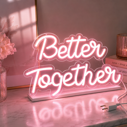 Better Together Handwritten LED Neon Sign Wall Neon Sign - 02 High-Converting Product Image