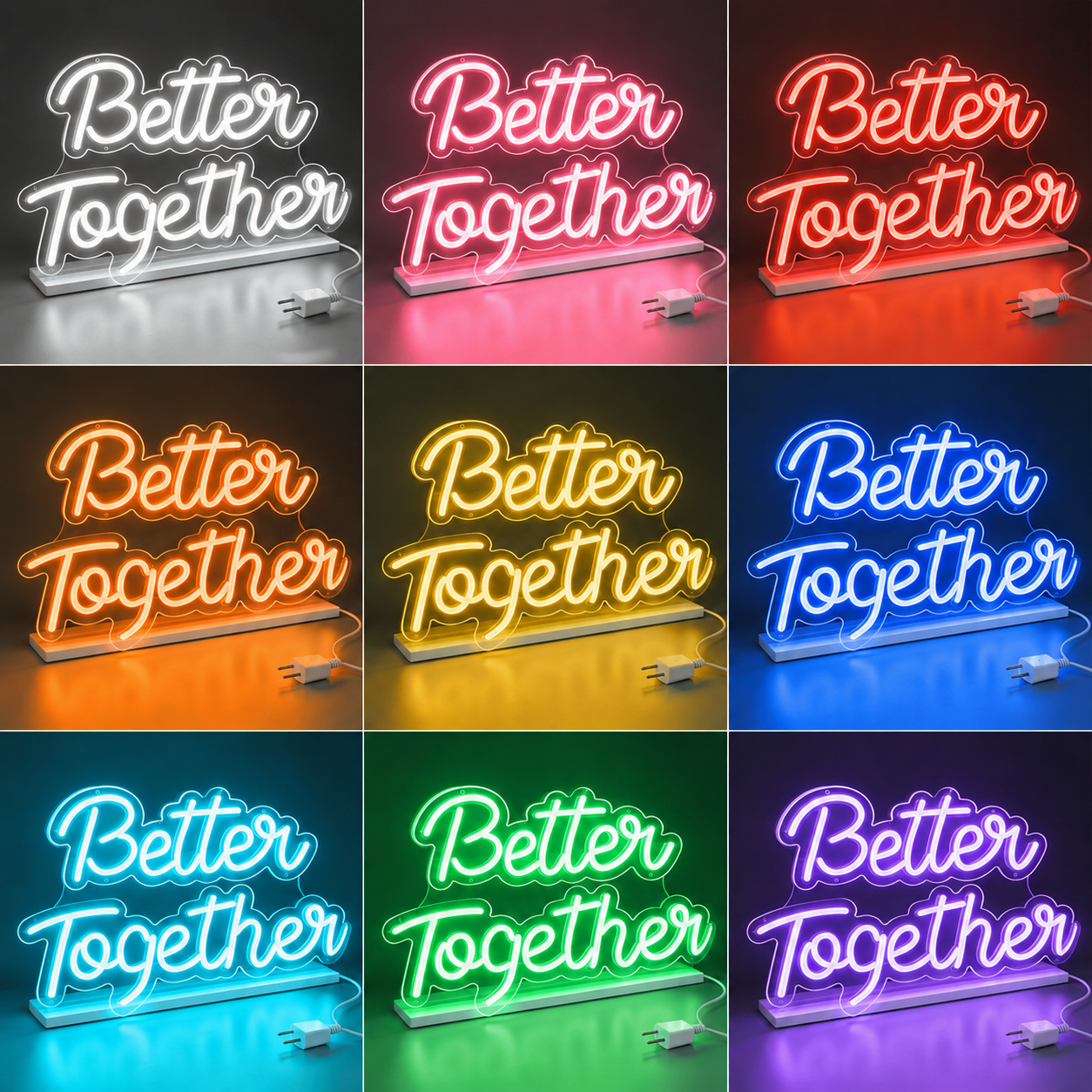 Better Together Handwritten LED Neon Sign Wall Neon Sign - Shineneon