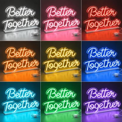 Better Together Handwritten LED Neon Sign Wall Neon Sign - Shineneon