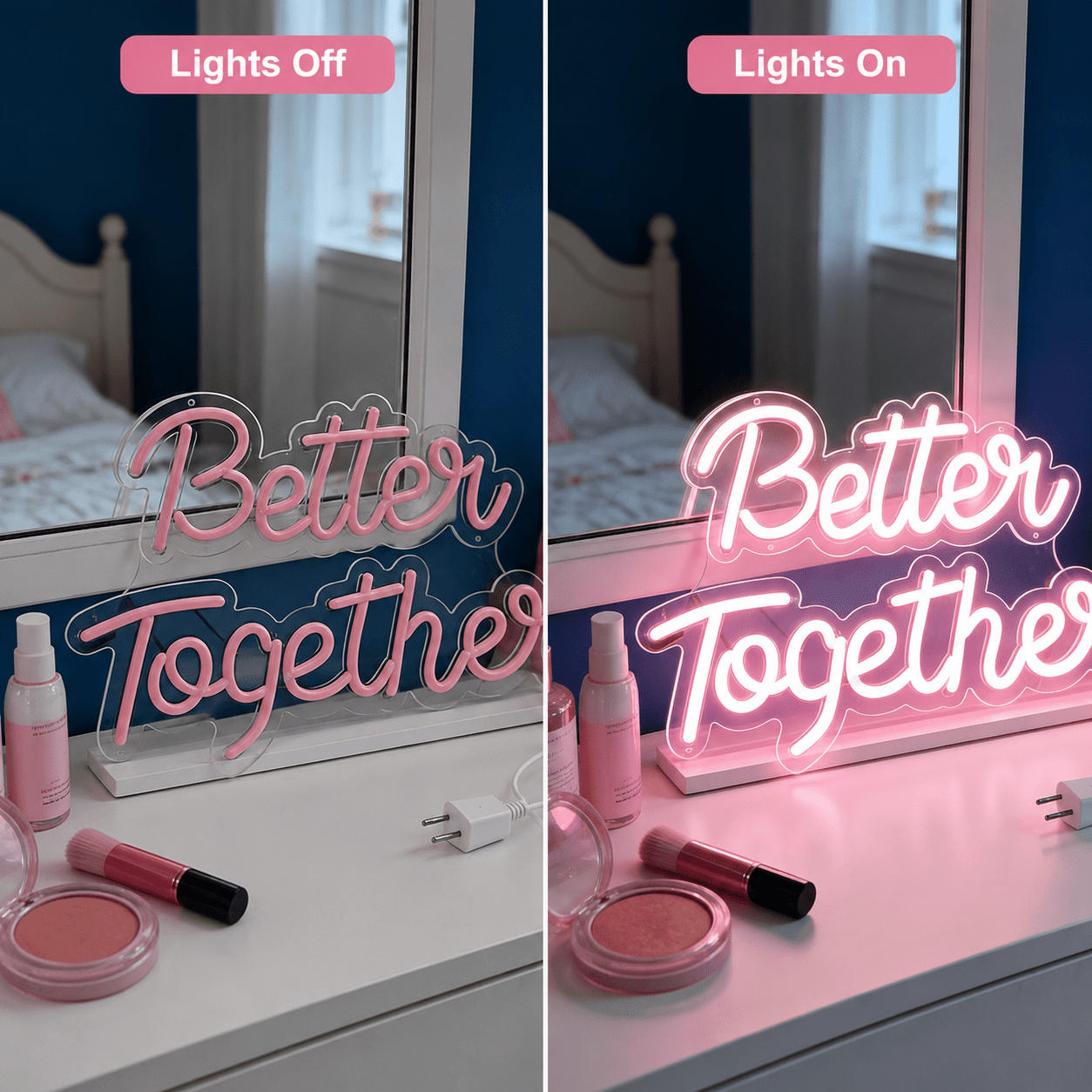 Better Together Handwritten LED Neon Sign Wall Neon Sign - Shineneon