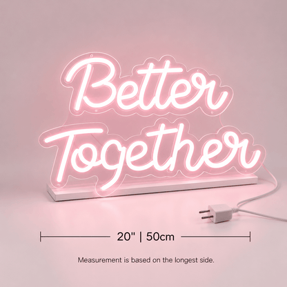 Better Together Handwritten LED Neon Sign Wall Neon Sign - Shineneon