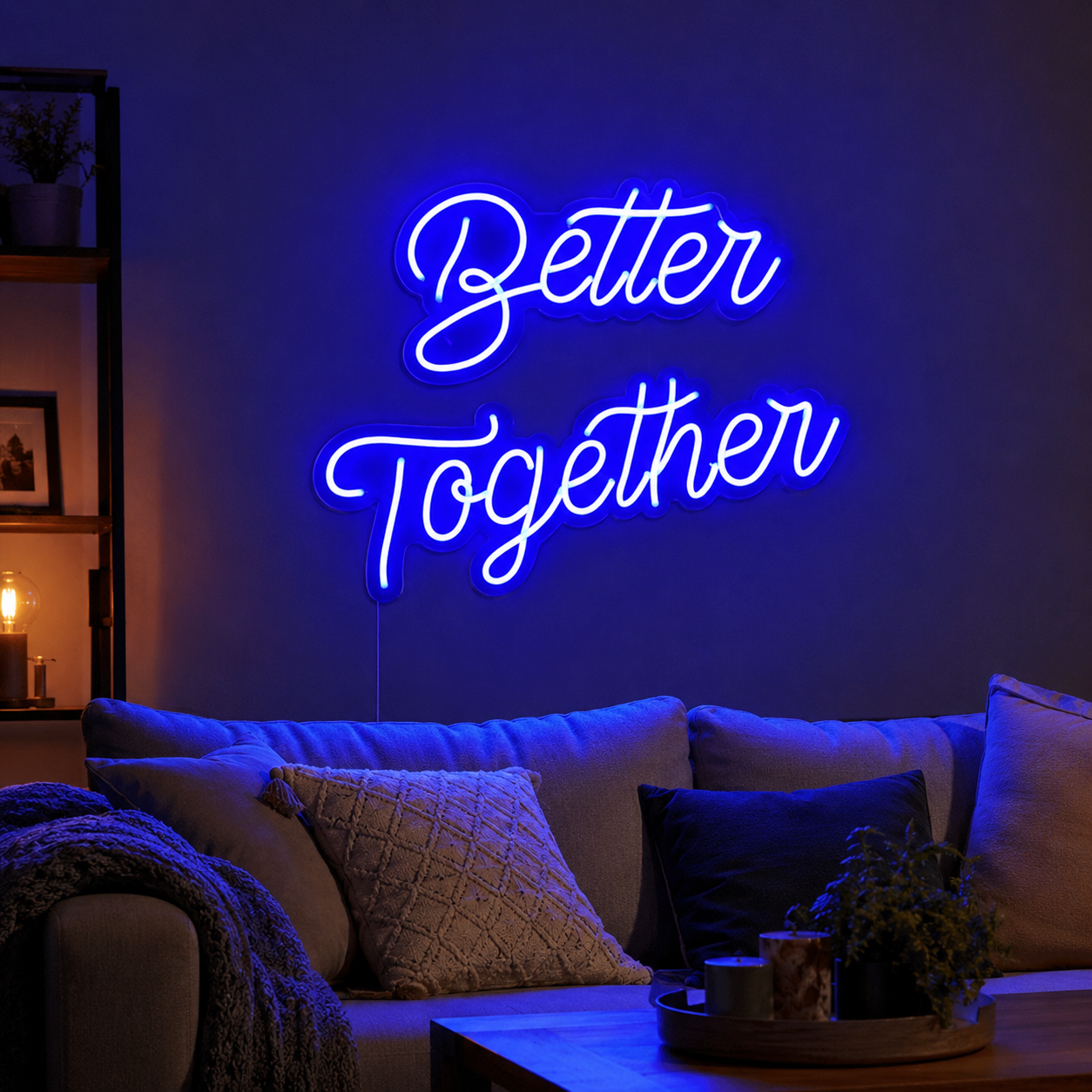Better Together Handwritten Wall Decor LED Neon Sign - 03 Real Lifestyle Scene