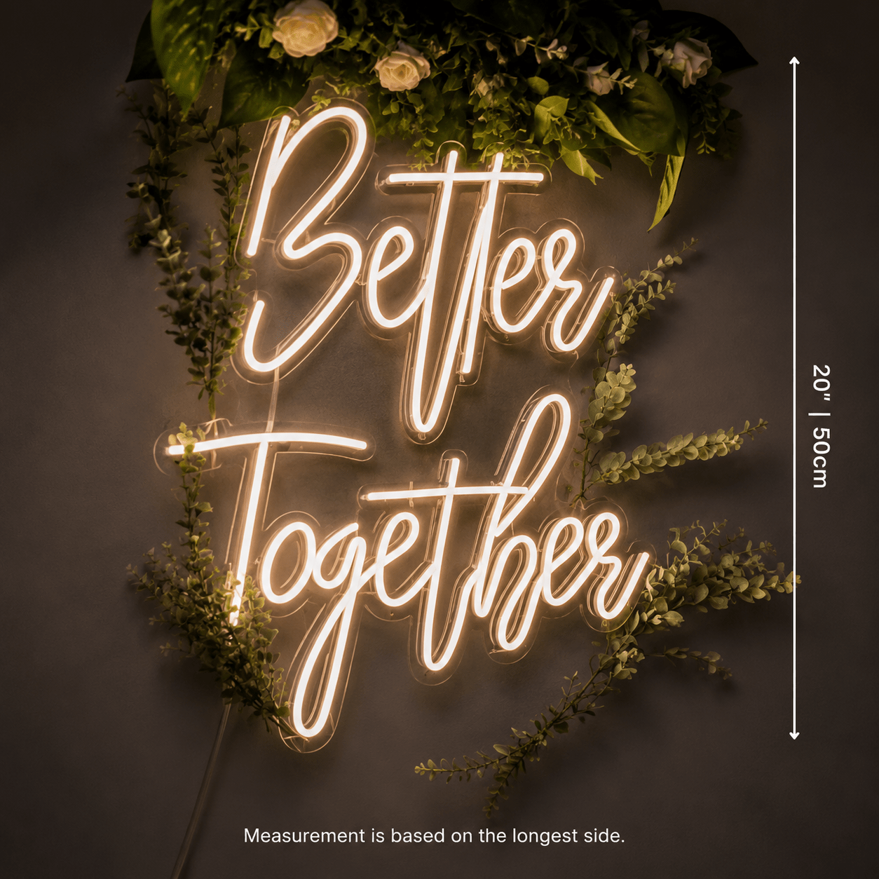 Better Together Handwritten Wall Light LED Neon Sign - Shineneon