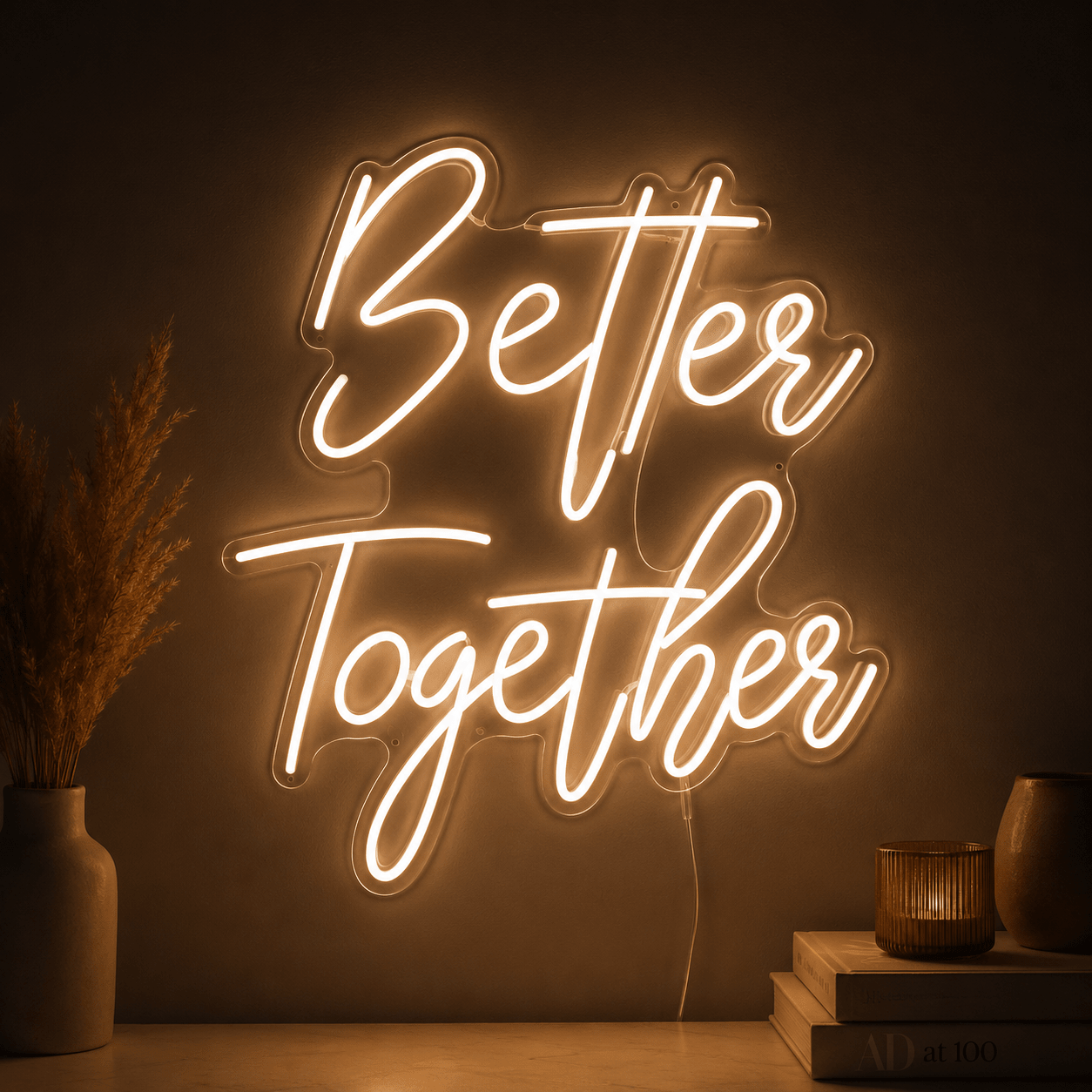 Better Together Handwritten Wall Light LED Neon Sign Wall Neon Sign - Shineneon