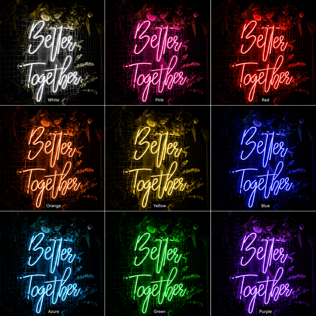 Better Together Handwritten Wall Light LED Neon Sign Wall Neon Sign - Shineneon