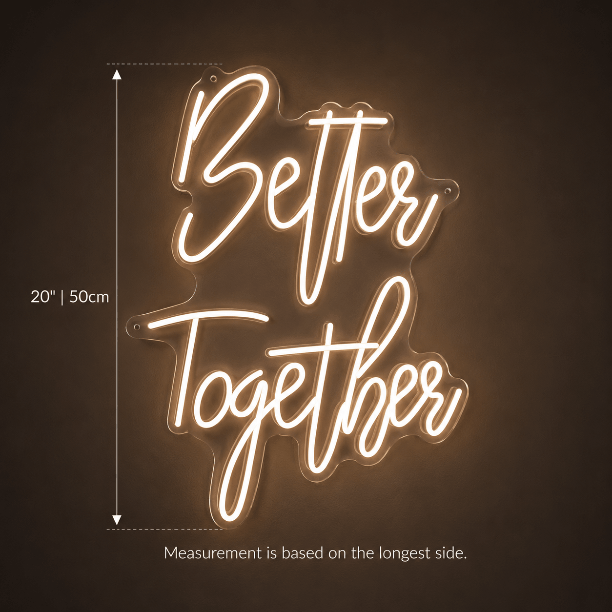 Better Together Handwritten Wall Light LED Neon Sign Wall Neon Sign - Shineneon