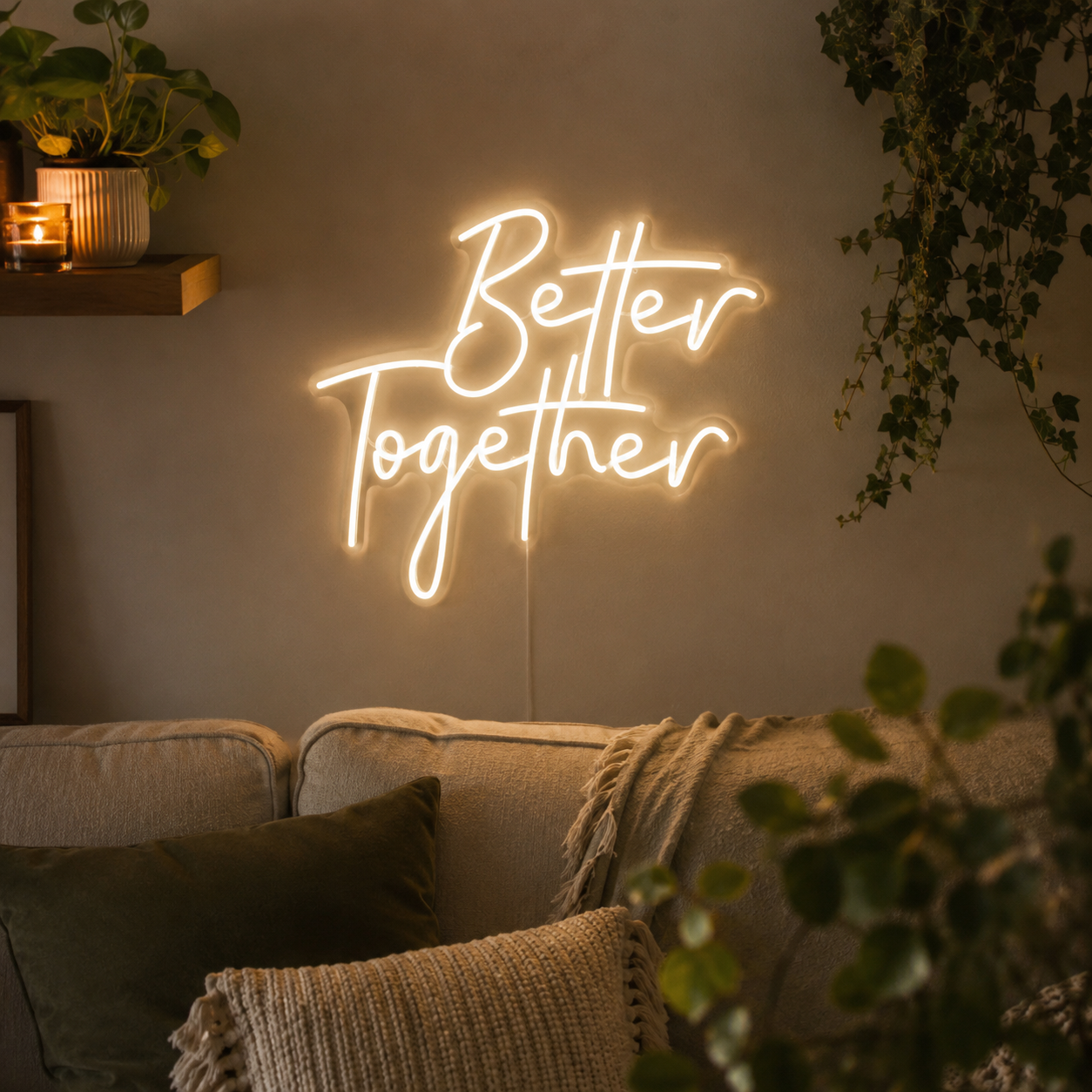 Better Together Home Wall Decor LED Neon Sign - 01 Original Product Image