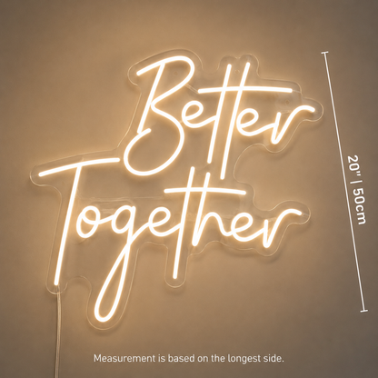 Better Together Home Wall Decor LED Neon Sign Wall Neon Sign - 04 Size Image