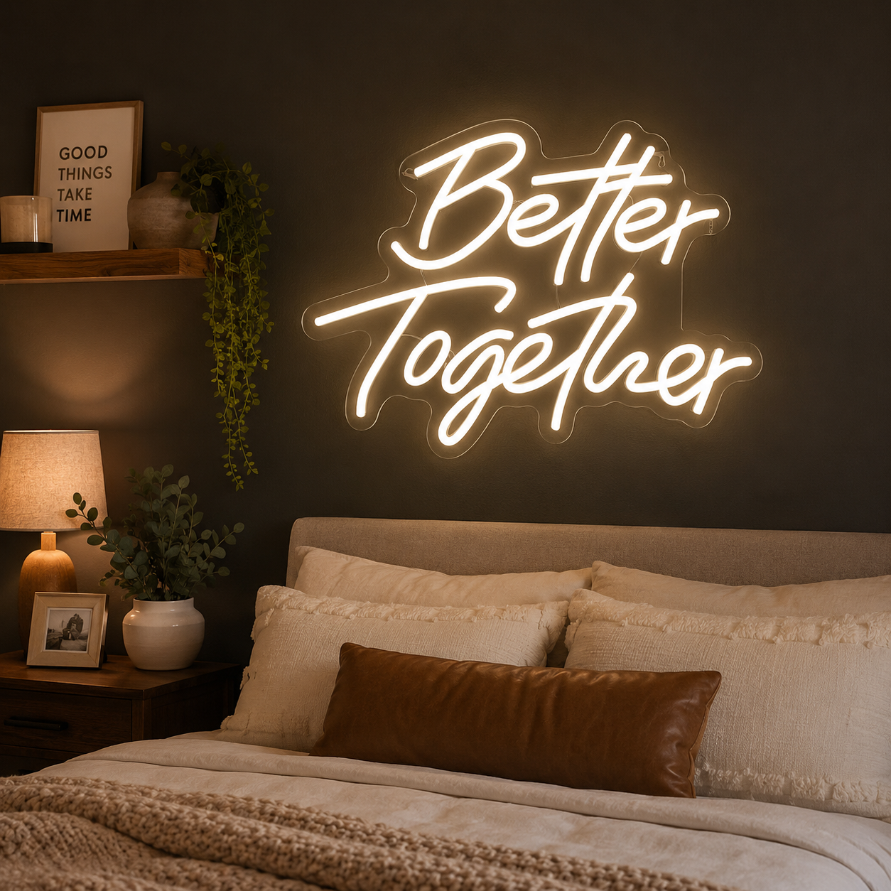Better Together Home Wall Light LED Neon Sign - 03 Real Lifestyle Scene