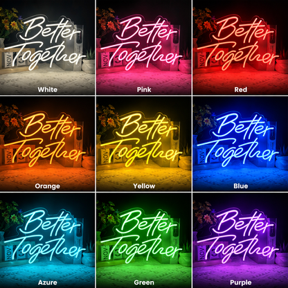 Better Together Home Wall Light LED Neon Sign Wall Neon Sign - Shineneon