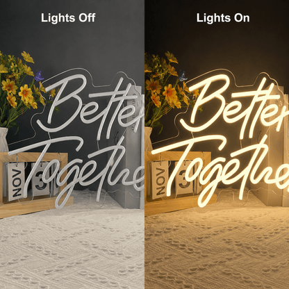 Better Together Home Wall Light LED Neon Sign Wall Neon Sign - Shineneon
