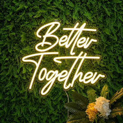 Better Together LED Neon Sign Bedroom Decor - 03 Real Lifestyle Scene