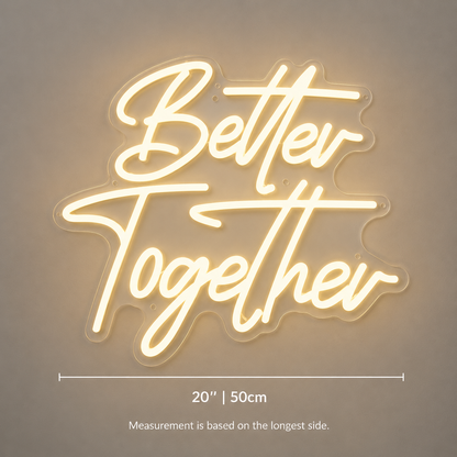 Better Together LED Neon Sign Bedroom Decor - 04 Size Image