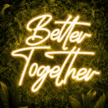 Better Together LED Neon Sign Bedroom Decor Wall Neon Sign - Shineneon