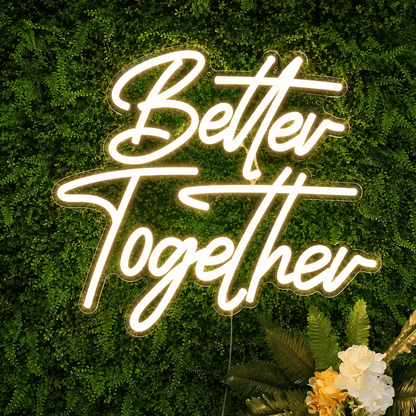 Better Together LED Neon Sign Bedroom Decor Wall Neon Sign - Shineneon