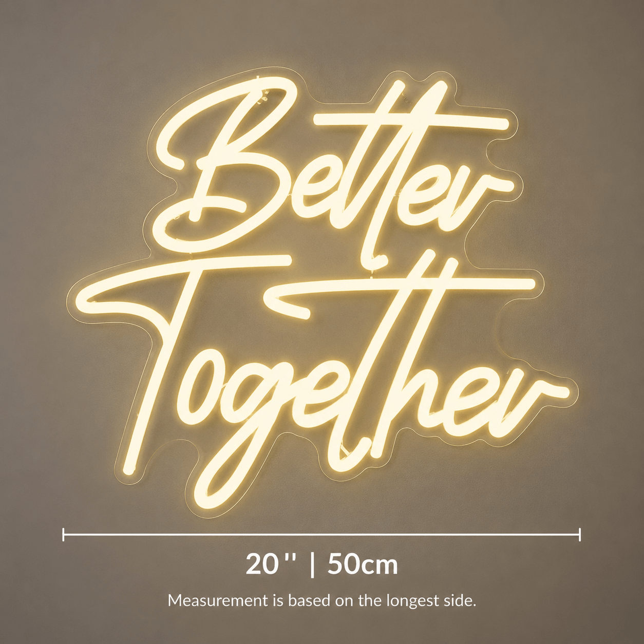 Better Together LED Neon Sign Bedroom Decor Wall Neon Sign - Shineneon