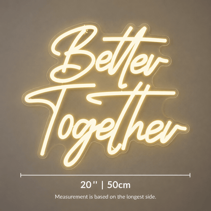 Better Together LED Neon Sign Bedroom Decor Wall Neon Sign - Shineneon