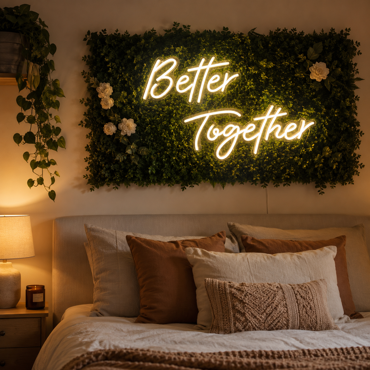 Better Together LED Neon Sign Home Decor Wall Neon Sign - 03 Real Lifestyle Scene