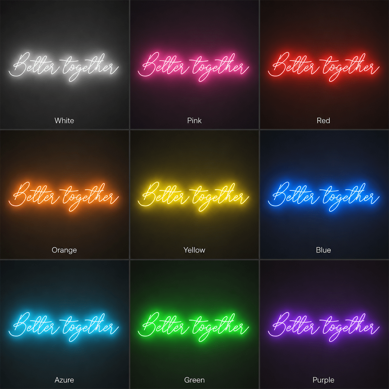 Better Together LED Neon Sign Home Wall Art - Shineneon