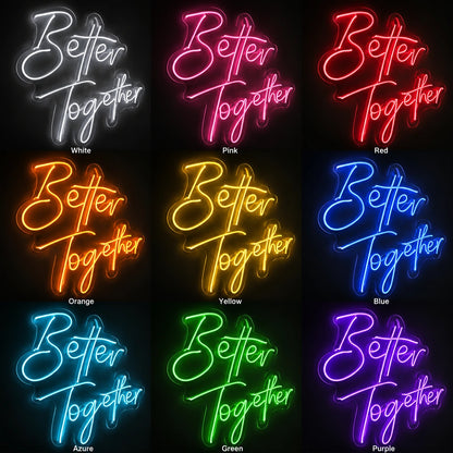 Better Together LED Neon Sign Home Wall Art Wall Decor - 05 Color Grid