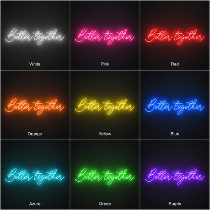 Better Together LED Neon Sign Home Wall Art Wall Neon Sign - 05 Color Grid
