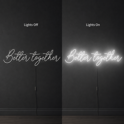 Better Together LED Neon Sign Home Wall Art Wall Neon Sign - 06 Day Night Comparison