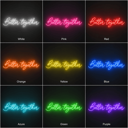 Better Together LED Neon Sign Home Wall Art Wall Neon Sign - Shineneon
