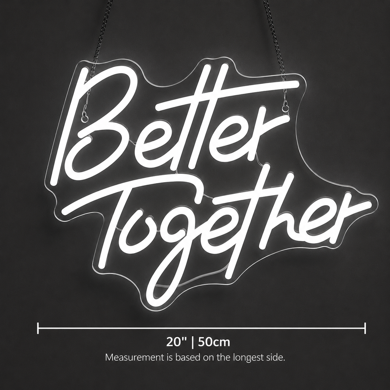 Better Together LED Neon Sign Living Room Decor - 04 Size Image
