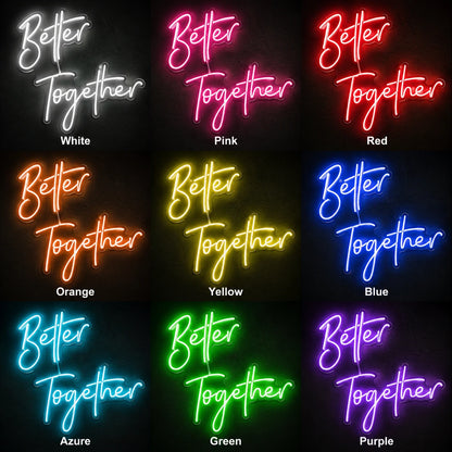 Better Together LED Neon Sign Wall Decor - 05 Color Grid