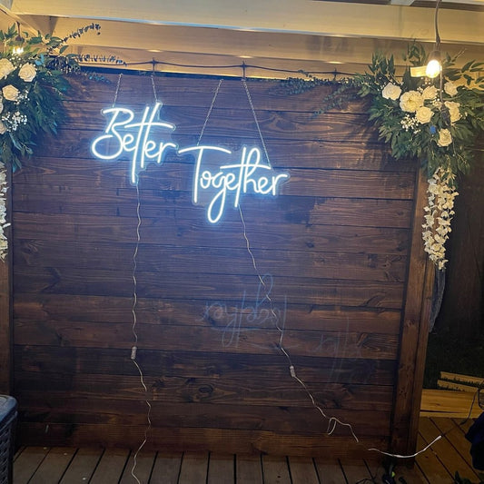 Better Together Led Sign Business Neon Sign Wall Art