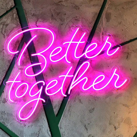 Better Together Led Sign Business Neon Signs Wall Art Decor