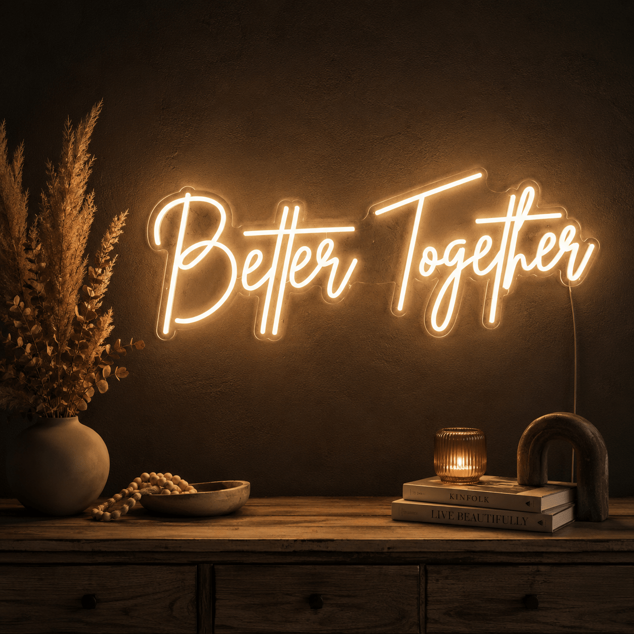 Better Together Lettering Home Decor LED Neon Sign - Shineneon