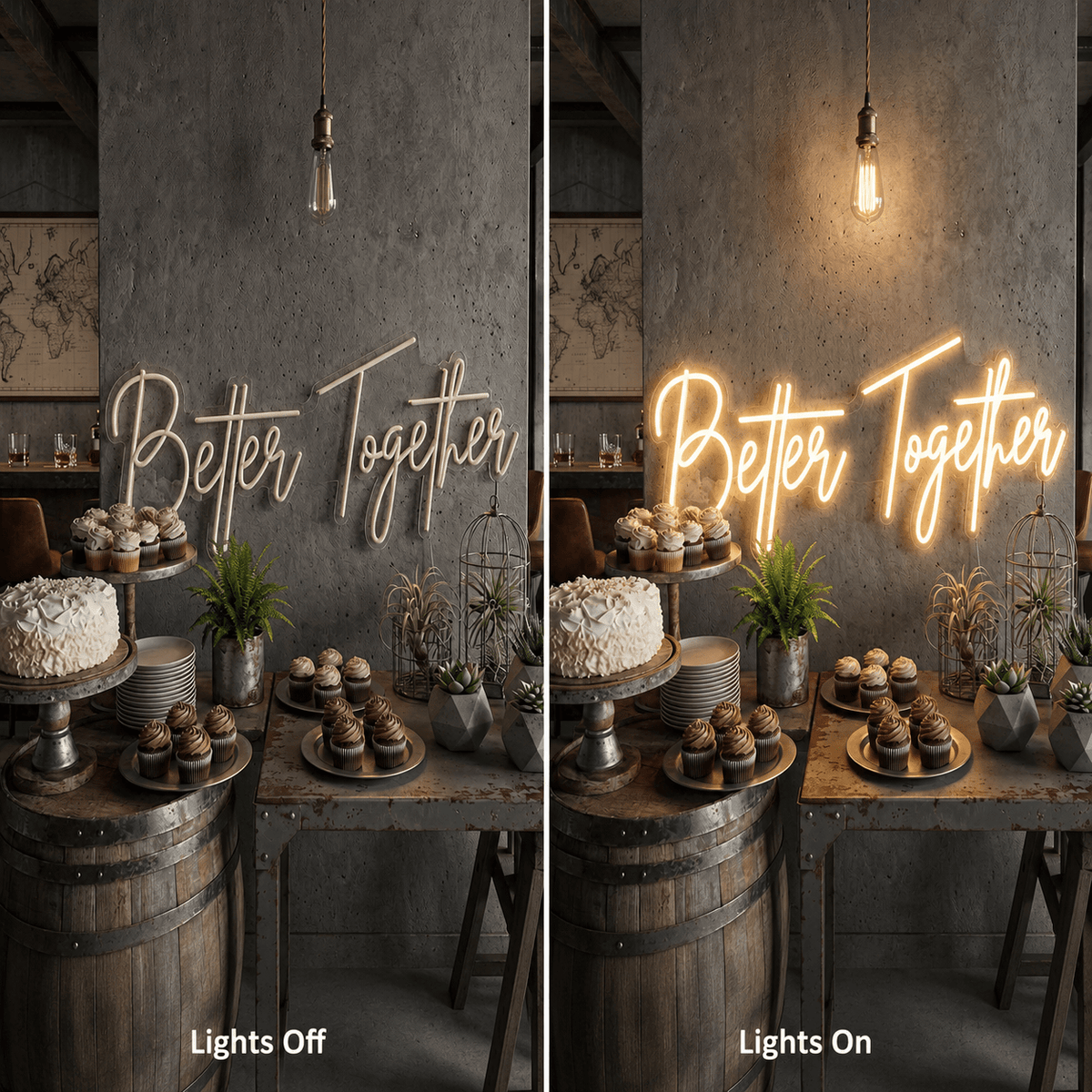 Better Together Lettering Home Decor LED Neon Sign - Shineneon