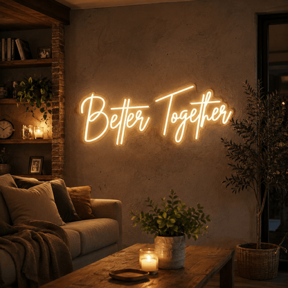 Better Together Lettering Home Decor LED Neon Sign - Shineneon