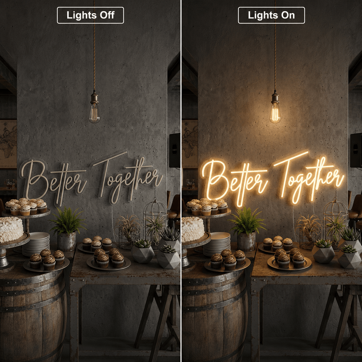 Better Together Lettering Home Decor LED Neon Sign Wall Neon Sign - Shineneon