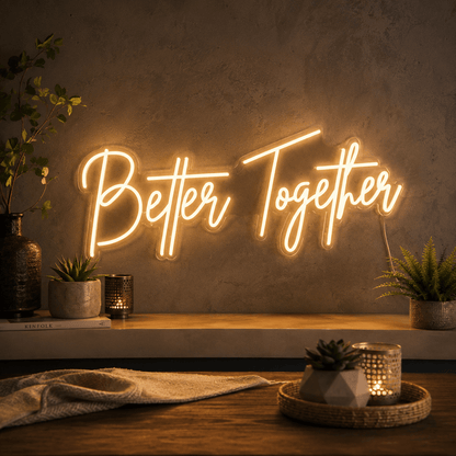 Better Together Lettering Home Decor LED Neon Sign Wall Neon Sign - Shineneon